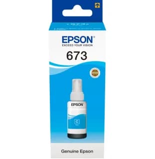 Epson 673 C (T6732) Cyan - Bouteille d'encre Epson d'origine (C13T67324A)