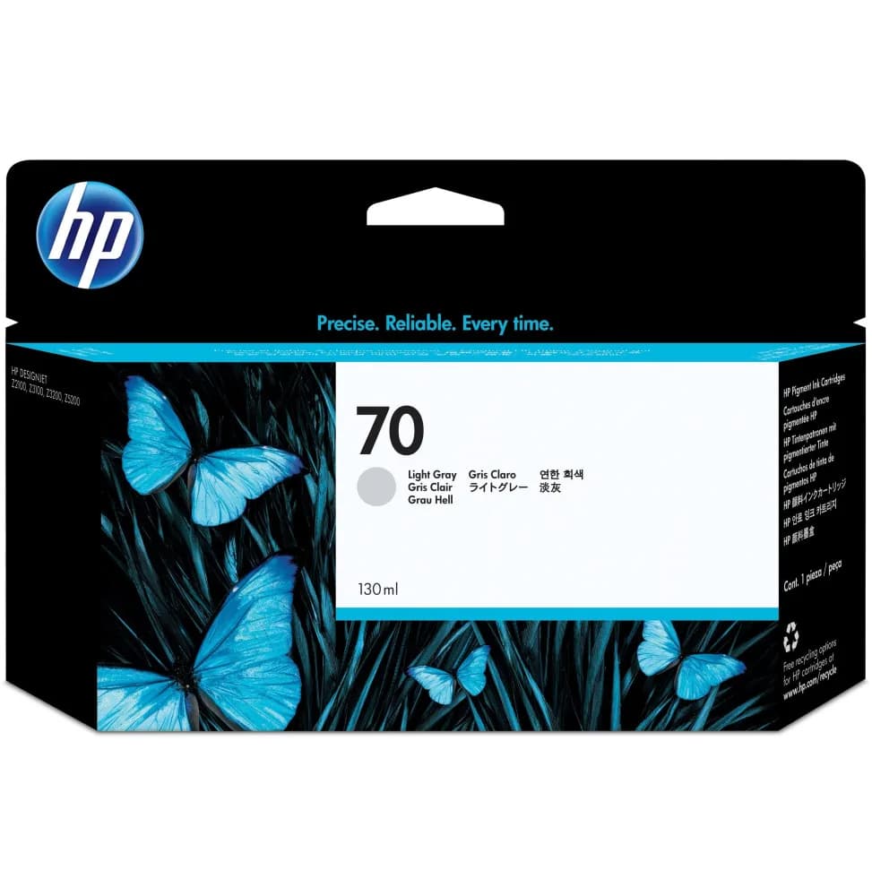 HP 70 Gris Clair - Cartouche d'encre HP d'origine (C9451A)