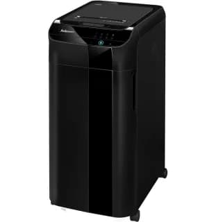 Destructeur Fellowes AutoMax™ 350C — Sécurité P-4 · 68 L · chargeur auto 350 feuilles