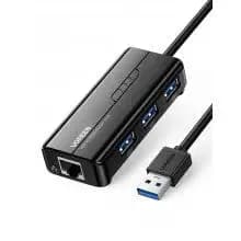 HUB USB 3.0 Ugreen 4 en 1 RJ45 Port (20265)