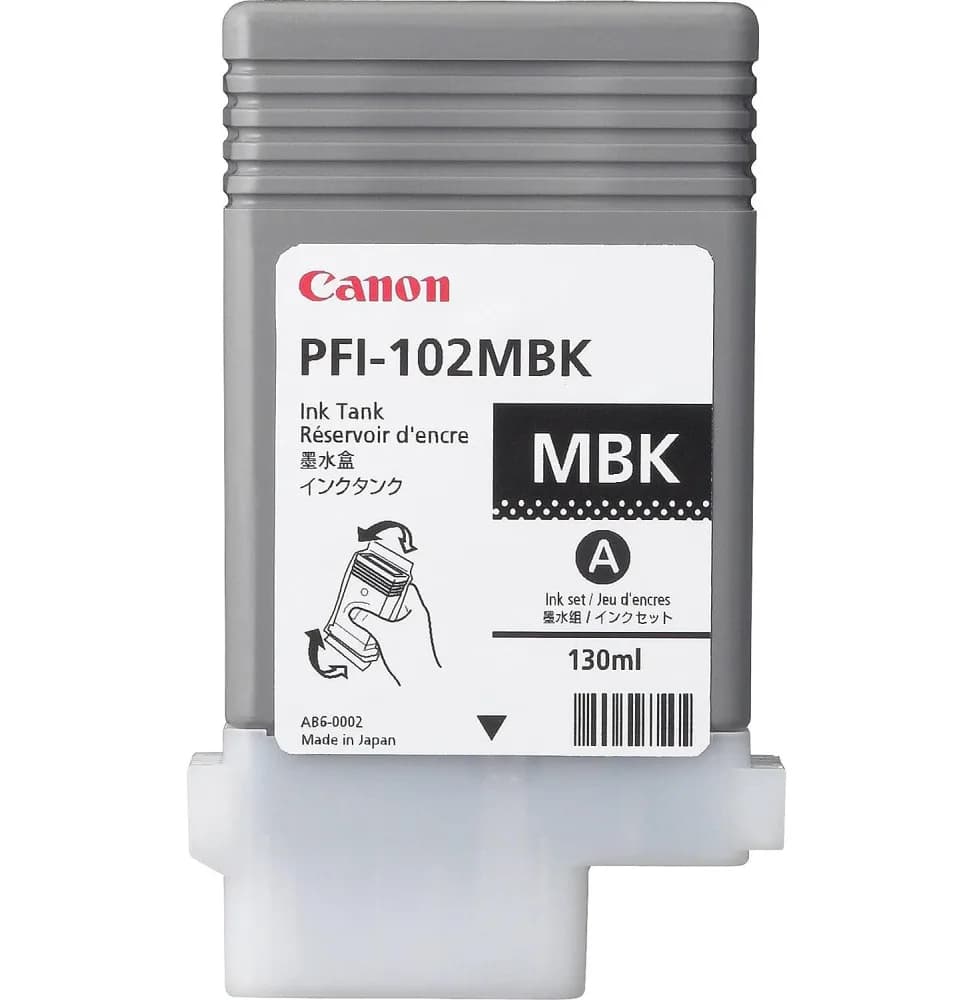 Canon PFI-102 Noir Mat - Cartouche d'encre Canon d'origine (0894B001AA)