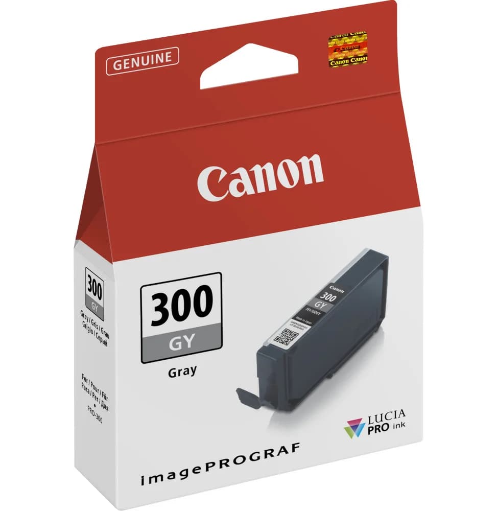 Canon PFI-300GY Gris - Cartouche d'encre Canon d'origine (4200C001AA)