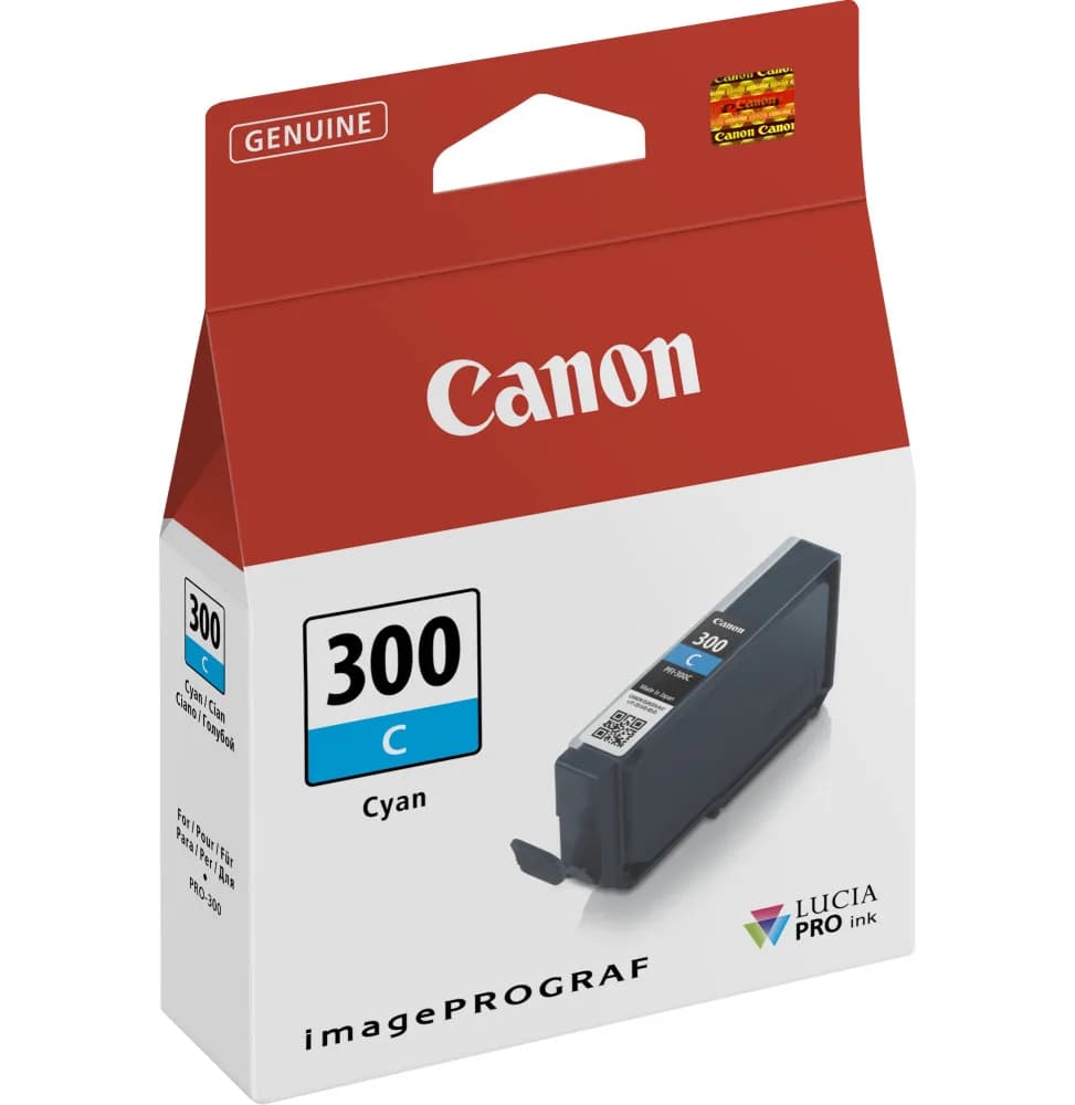 Canon PFI-300C Cyan - Cartouche d'encre Canon d'origine (4194C001AA)