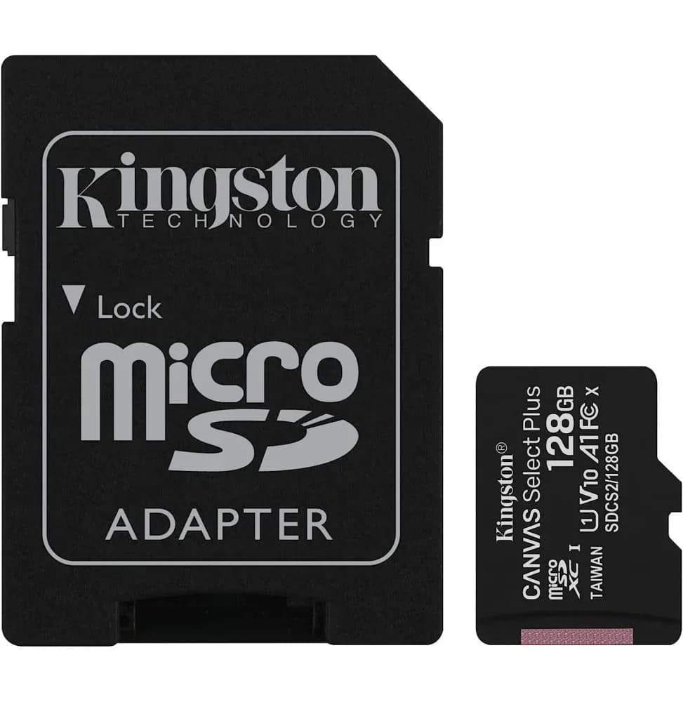 Carte mémoire Kingston Canvas Select Plus 128 Go MicroSDXC UHS-I Classe 10 (SDCS2/128GB)