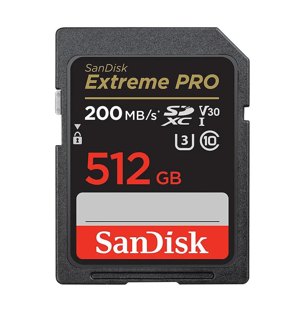 Carte mémoire SanDisk Extreme Pro SDXC UHS-I 512 Go (SDSDXXD-512G-GN4IN)