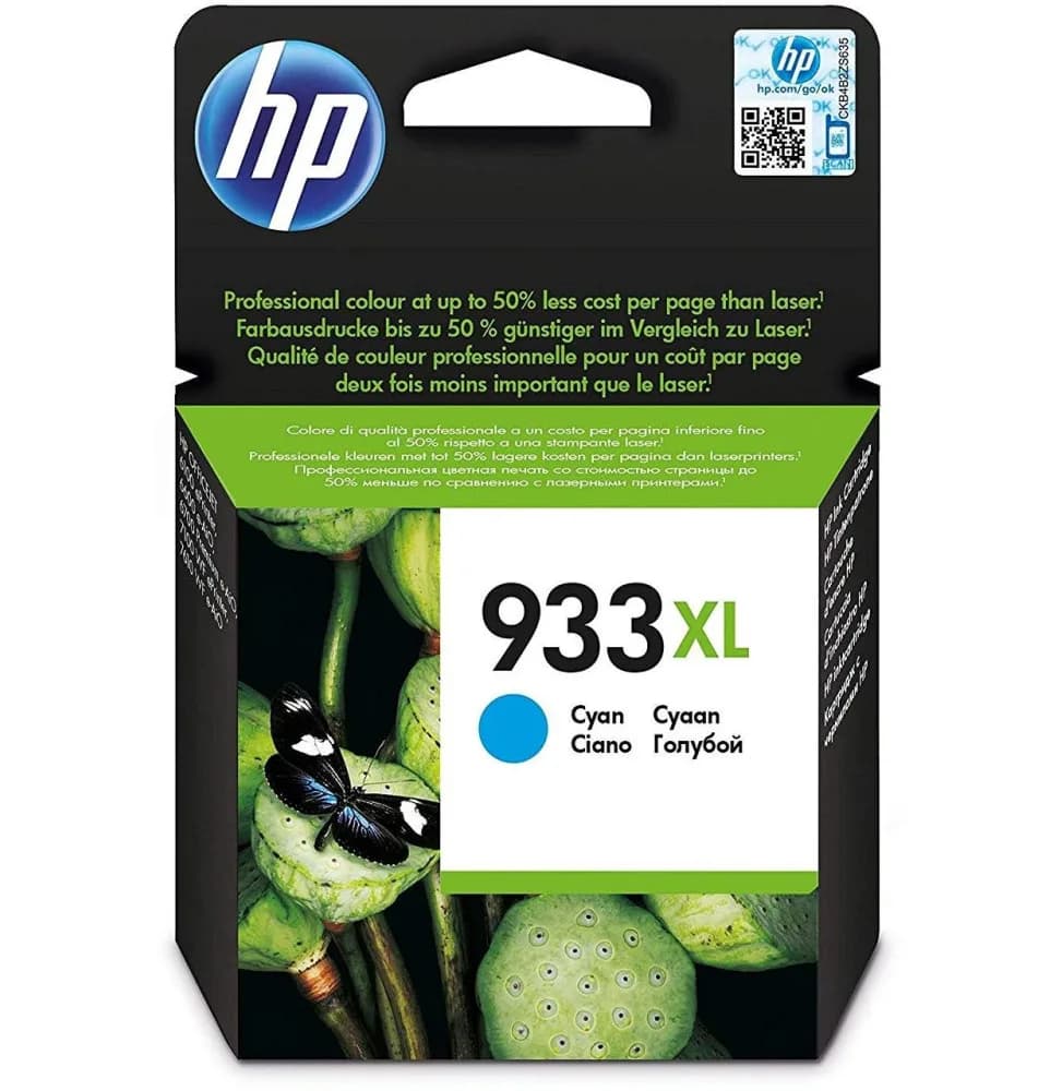 HP 933XL Cyan - Cartouche d'encre grande capacité HP d'origine (CN054AE)