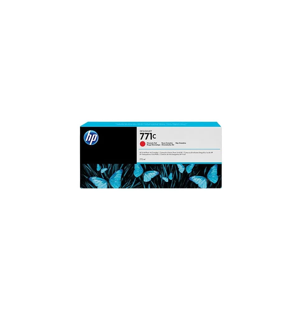 HP 771C Rouge Chromatique - Cartouche d'encre HP d'origine (B6Y08A)