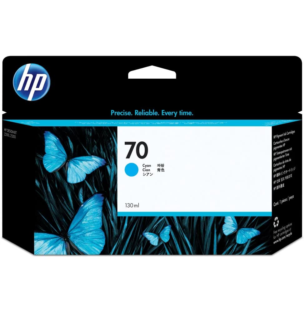 HP 70 Cyan - Cartouche d'encre HP d'origine (C9452A)