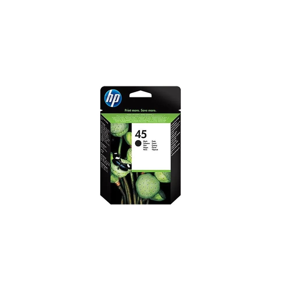 HP 45 Noir - Cartouche d'encre grande capacité HP d'origine (51645AE)