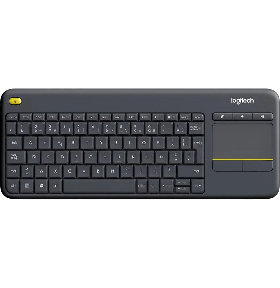Clavier sans fil avec pavé tactile intégré Logitech K400 Plus (AZERTY, Français)