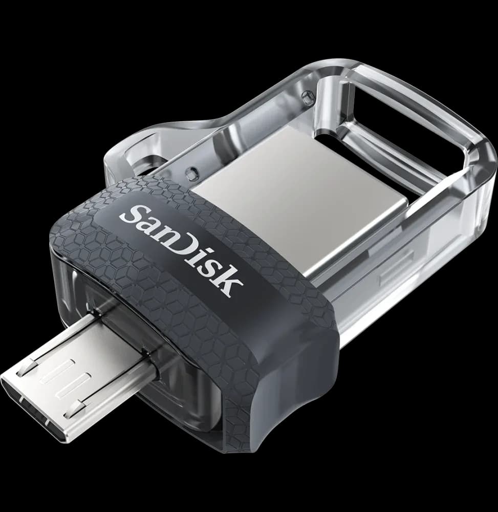Clé USB SanDisk Ultra m3.0 double connectique micro-USB et USB 3.0 - 64 Go (SDDD3-064G-G46)