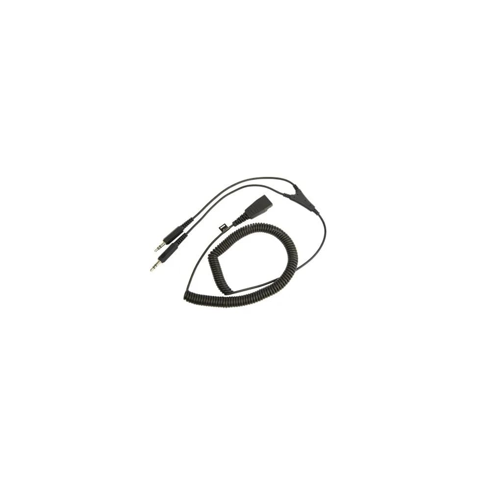 Cordon Jabra coiled Qd avec deux connecteurs jack 3.5 mm (8734-599)