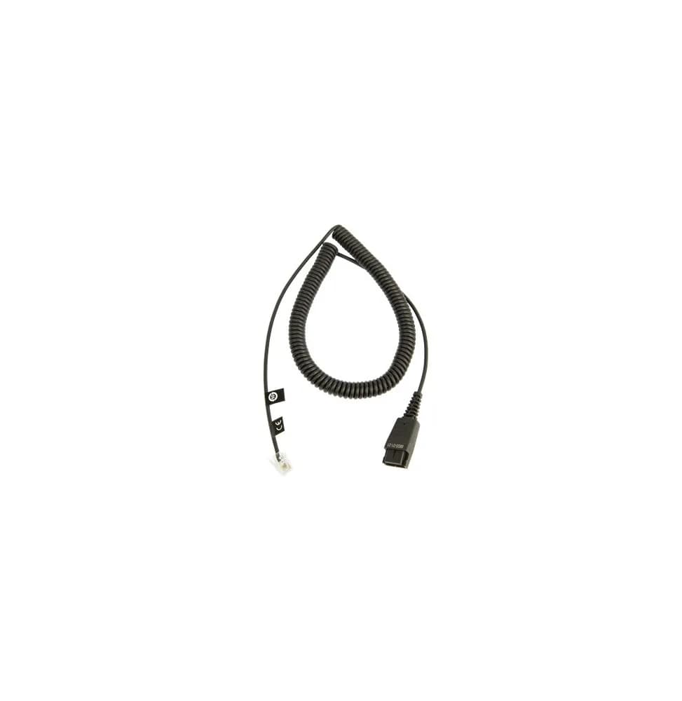 Cordon Jabra quick disconnect QD vers interface modulaire RJ9 2 mètres (8800-01-01)