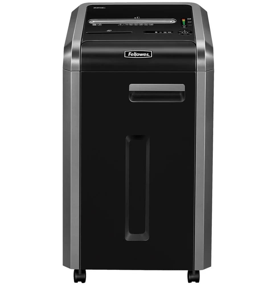 Destructeur Fellowes Powershred® 225Ci — Sécurité P-4 · 60 L · 24 feuilles/passage
