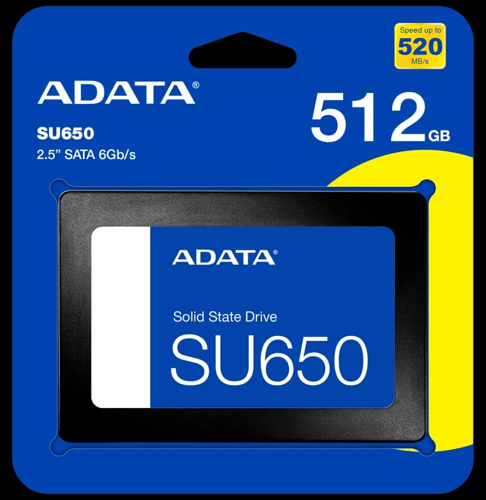 Disque Dur interne SSD ADATA SU650 SATA 2.5" 512 Go (ASU650SS-512GT-R)