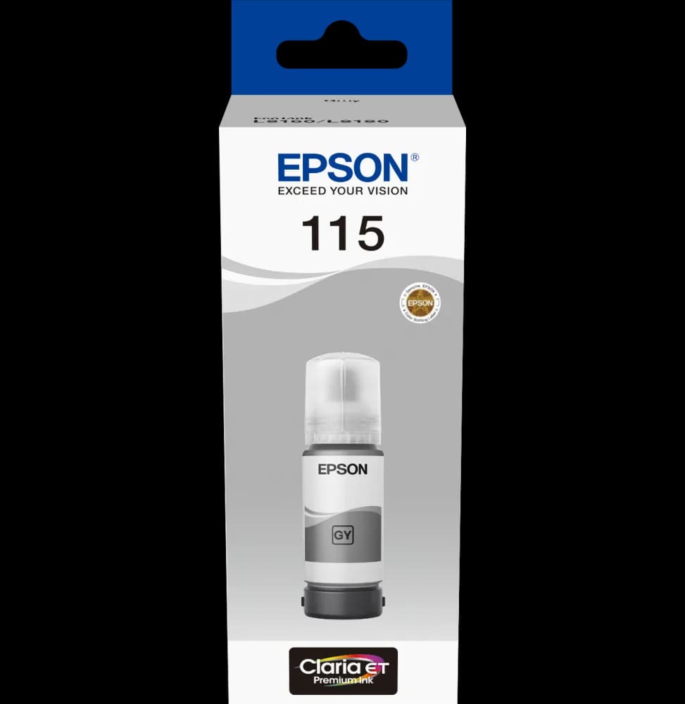 Epson 115 Gris - Bouteille d'encre Epson EcoTank d'origine (C13T07D54A)