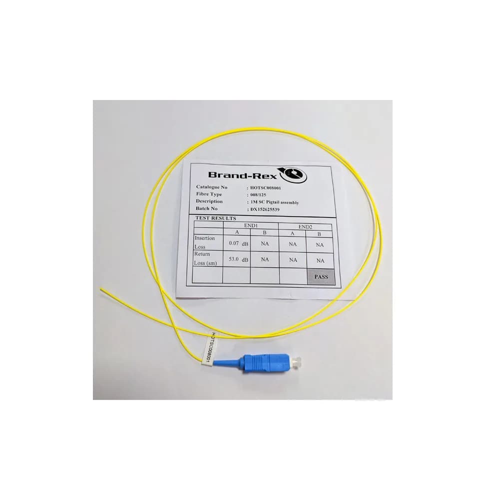 Leviton FO Pigtail SM 8/125 SC 1 mètre (HOTSC008001)