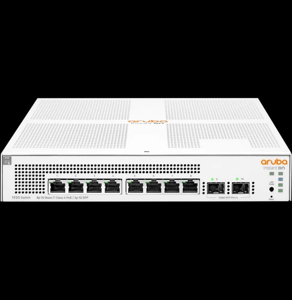 Switch Administrable Aruba Instant On 1930 8G Classe 4 PoE 2SFP 124 W (JL681A)