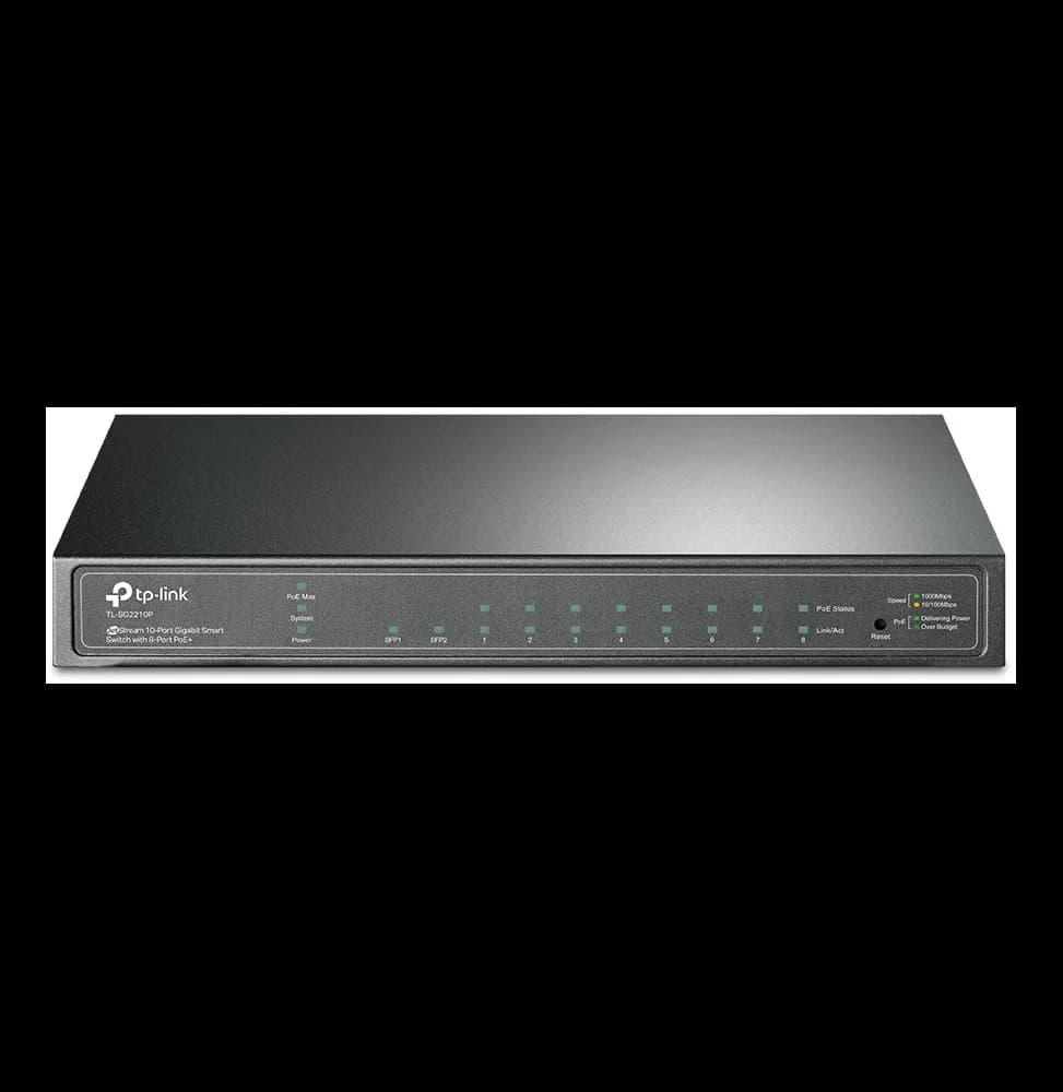 Switch TP-Link TL-SG2210P JetStream 8 ports Gigabit Smart PoE+ et 2 emplacements SFP