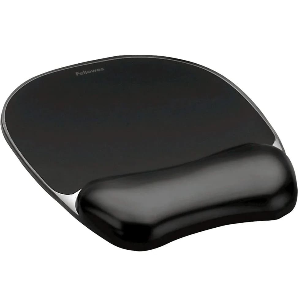 Tapis de souris - Repose-poignets Fellowes Gel Crystal™ Noir (9112101)